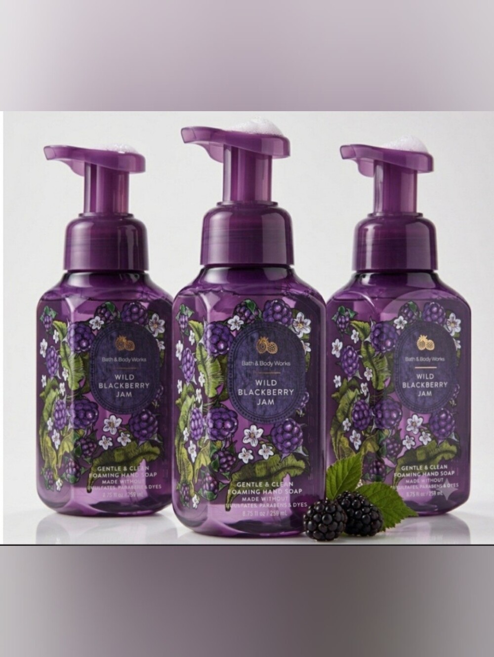 Bath & Body Works Wild Blackberry Jam Foaming Hand Soap - Purple